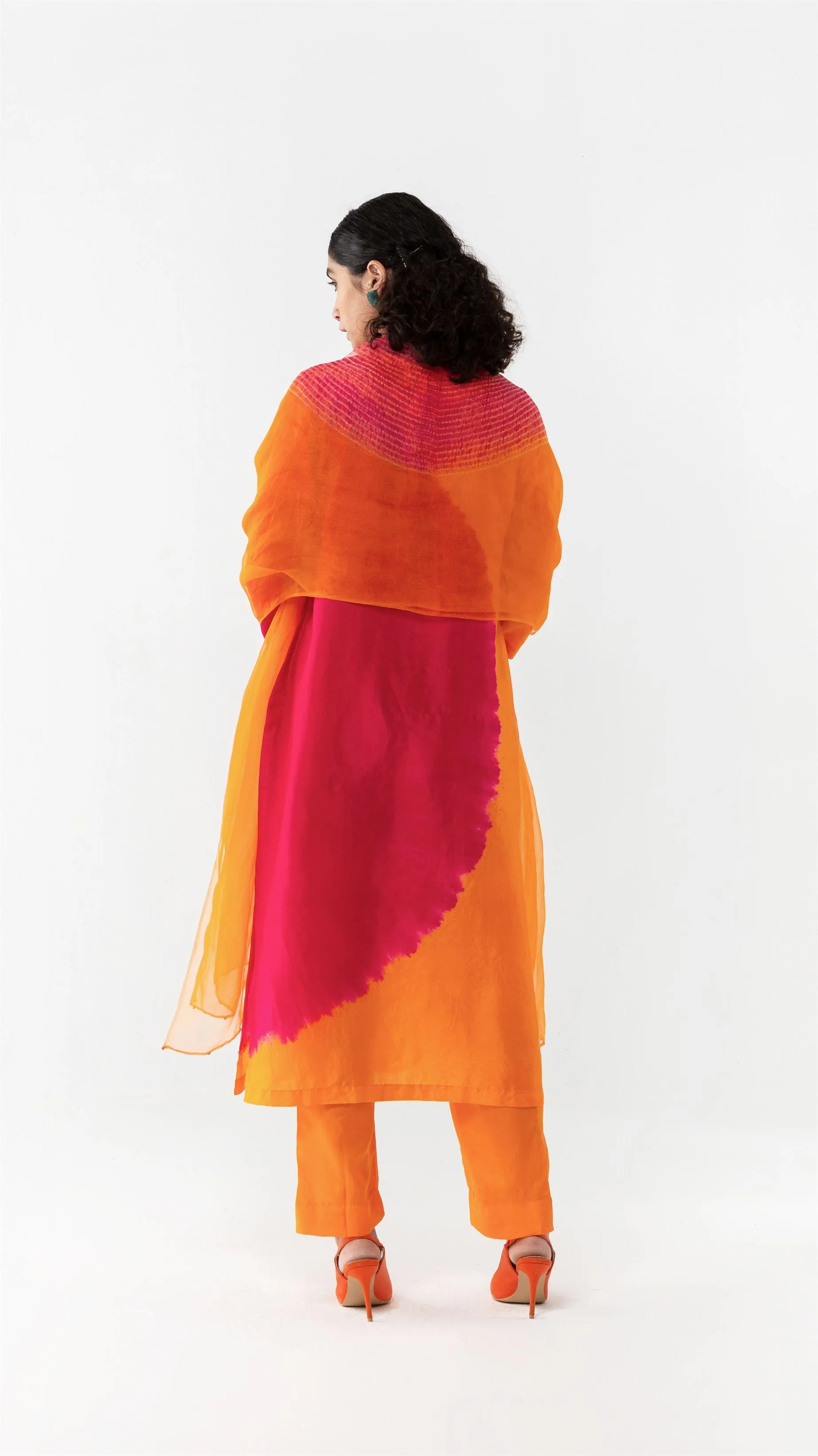 Studio Medium   I   Shibori Mesnil POLKA CO-ORD - ORANGE/PINKPOL 06