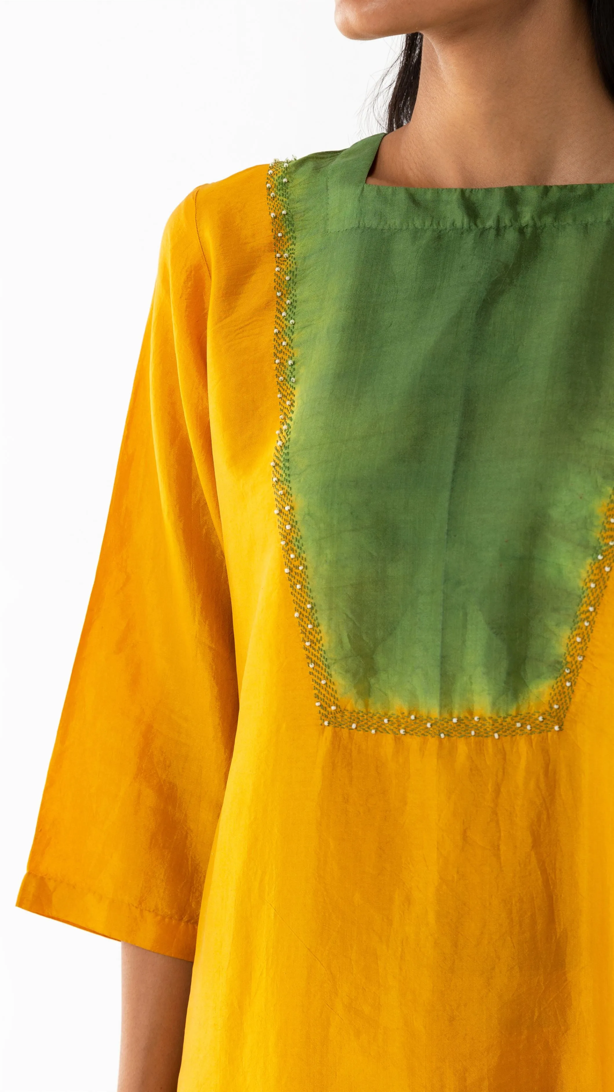 Studio Medium   I   Shibori Pavie CHORD CO-ORD - MUSTARD/GREENPOL 41