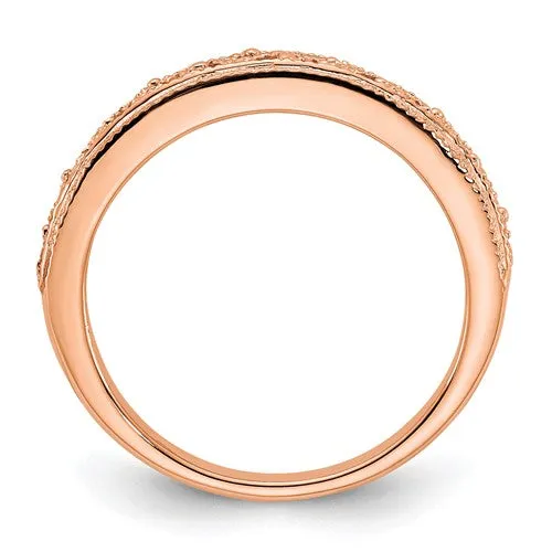 Stunningly Beautiful 14k Gold Filigree Band in Your Choice of Yellow, White or Rose 14k