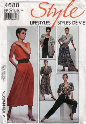 Style 4688 Womens Summer Separates Wardrobe 1980s Vintage Sewing Pattern Size 12 - 16 UNCUT Factory Folded