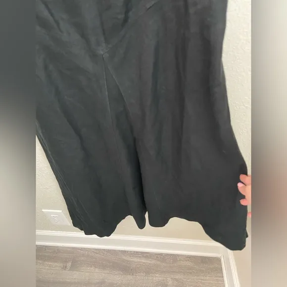 Style &amp; Co. Black 100% Linen Sleeveless Maxi Dress withAssym. Hem Size 12, NWOT