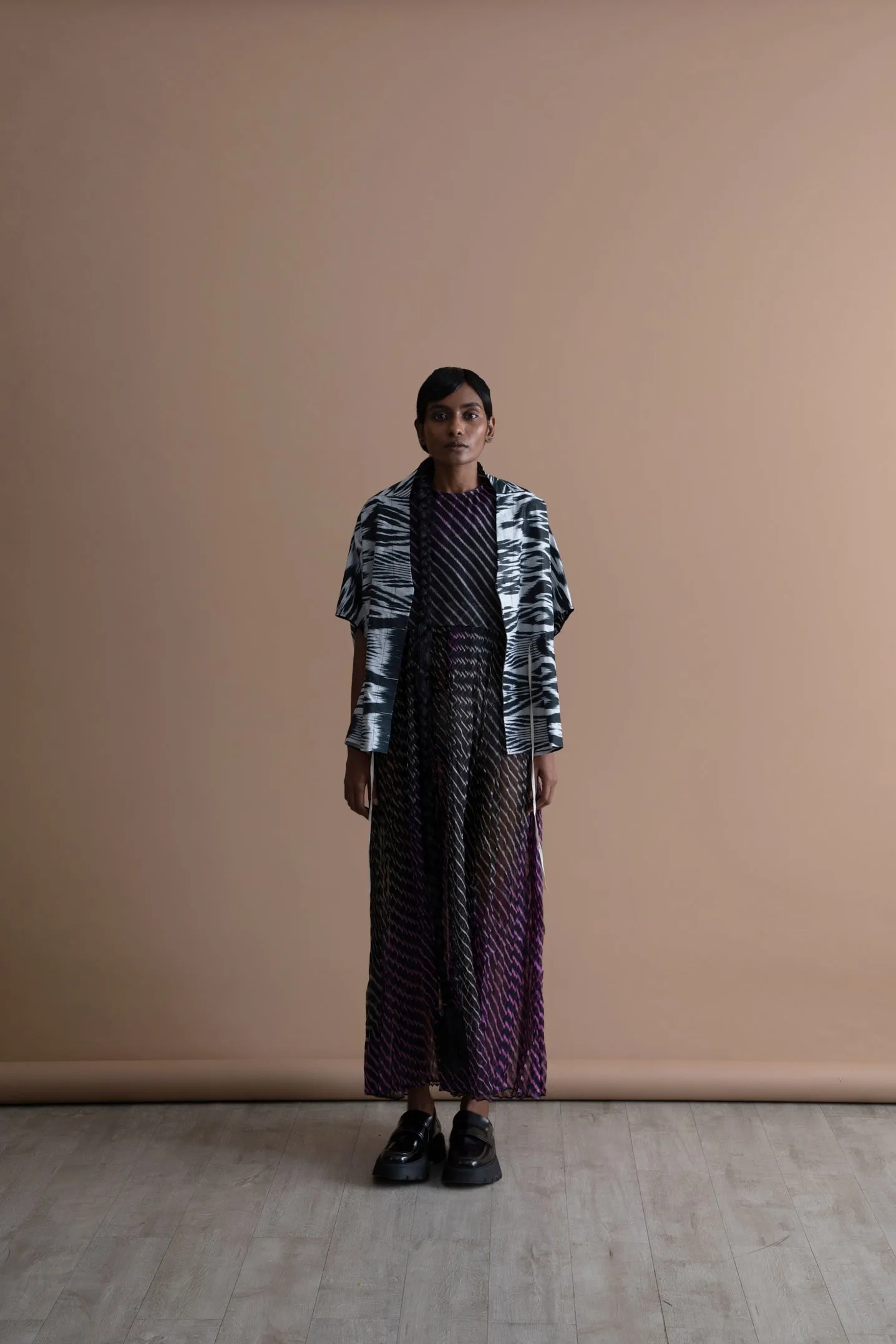 Summer Jacket Shi Cotton Silk Ikat Fashion Edit Kai-24 Urvashi Kaur