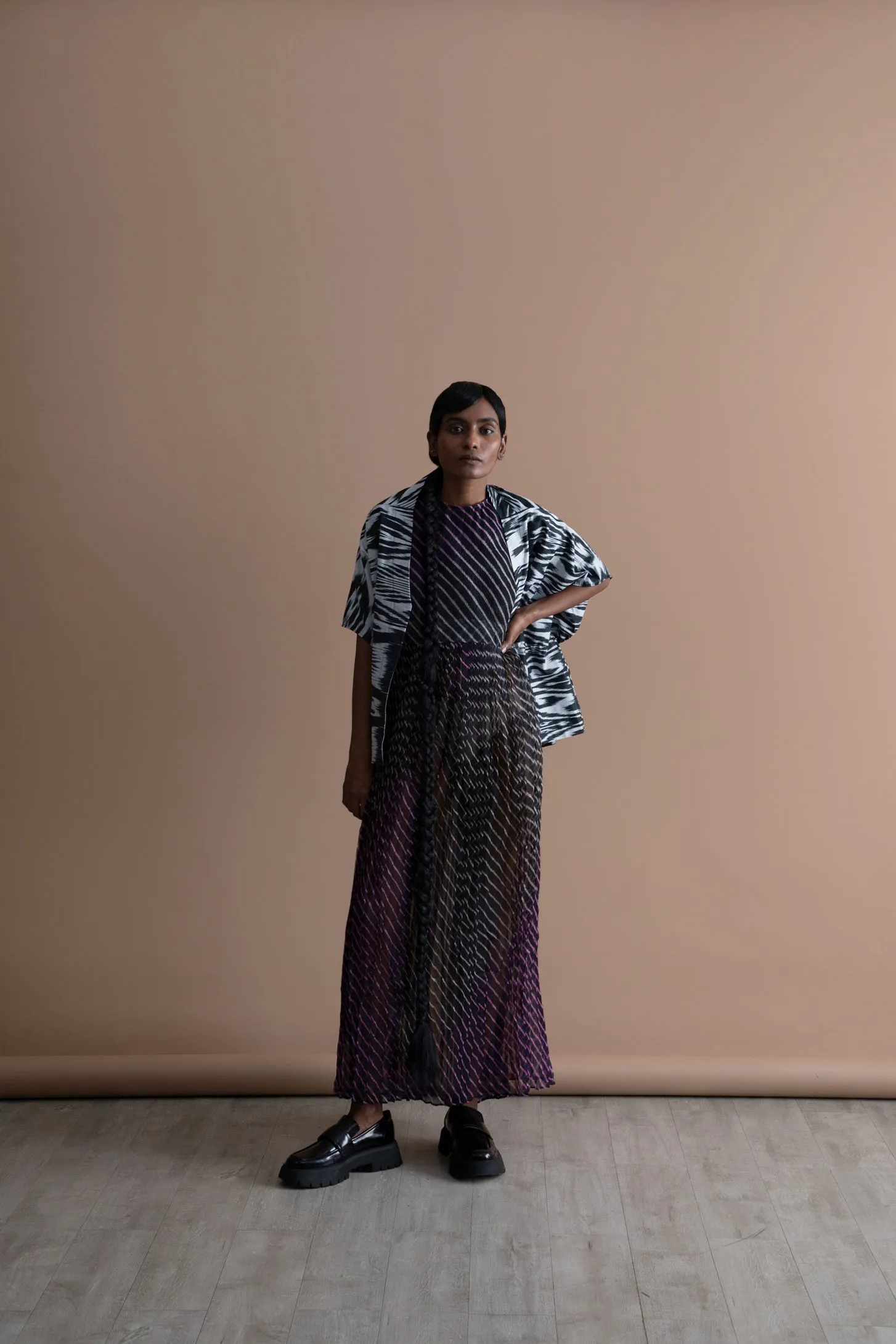 Summer Jacket Shi Cotton Silk Ikat Fashion Edit Kai-24 Urvashi Kaur