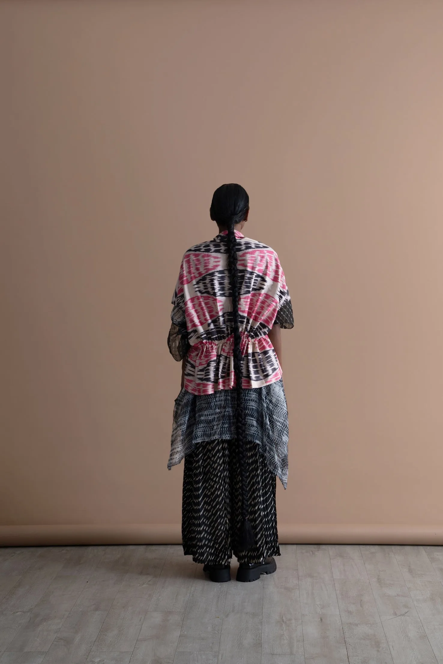 Summer Jacket Shi Cotton Silk Ikat Fashion Edit Kai-24A Urvashi Kaur