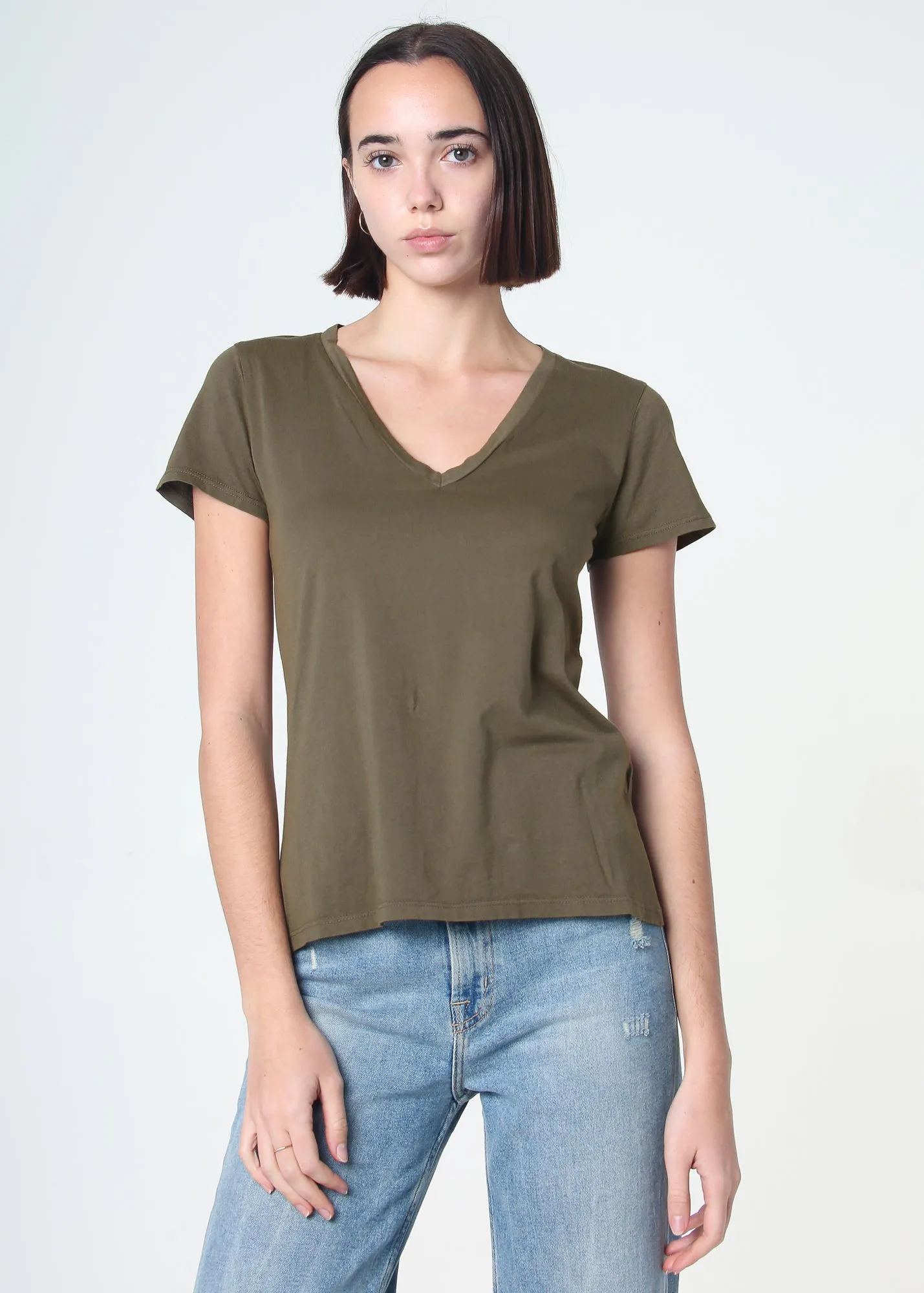 Supima Cotton V Neck Tee