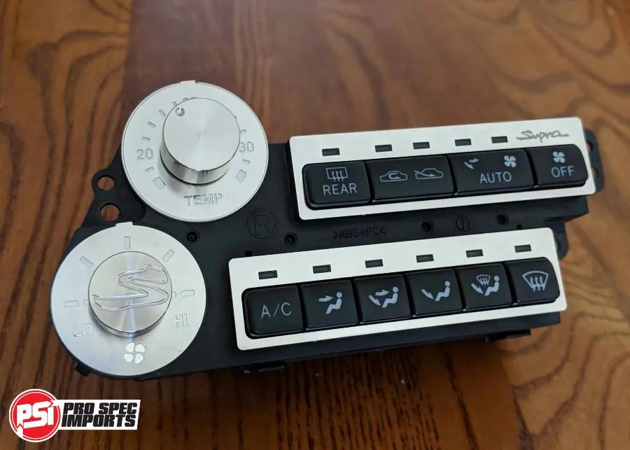 Supra Heater & Fan Control - Custom Billet Stainless Dial Set