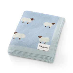 Swaddle Receiving Baby Blanket - Sheep Baby Blue