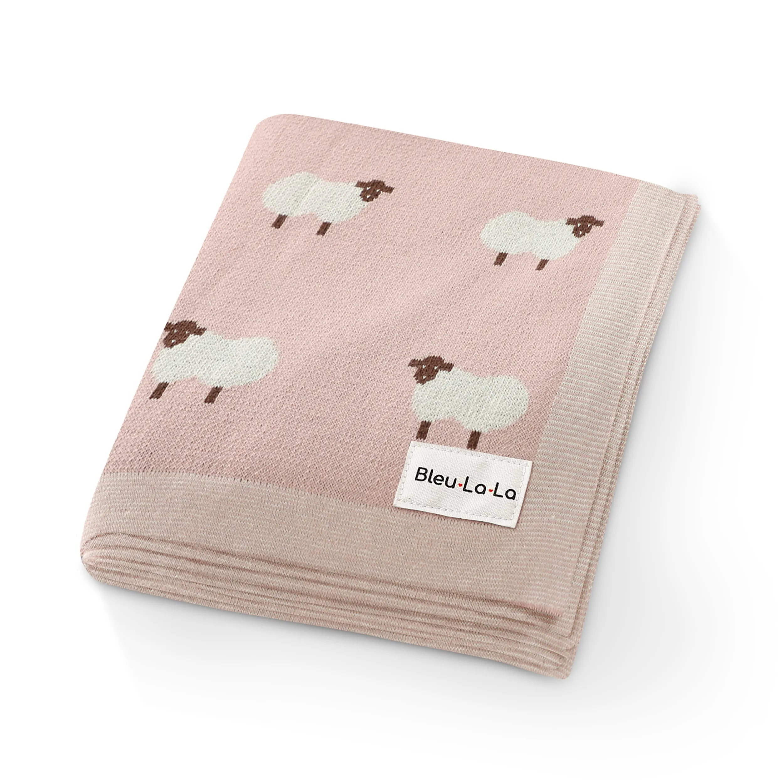 Swaddle Receiving Baby Blanket - Sheep Pink