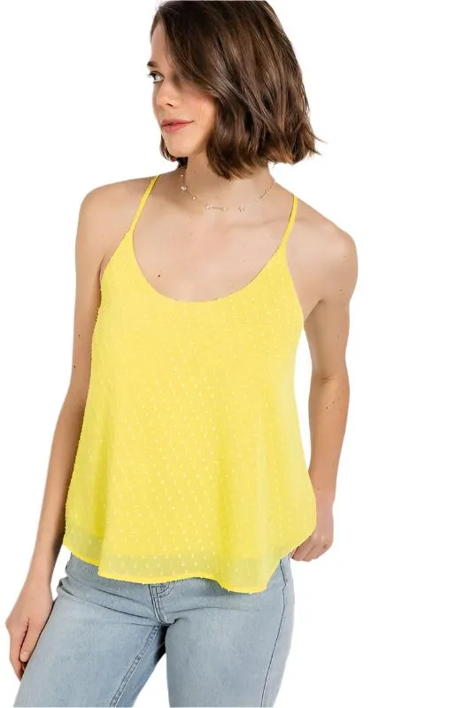 Swiss Dot Tank Top Yellow