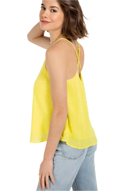 Swiss Dot Tank Top Yellow