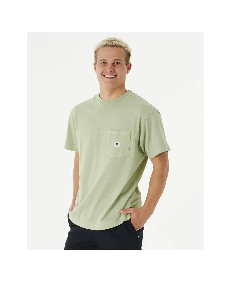 T-Shirt  RIP CURL Quality Surf Products Pkt Tee zielony