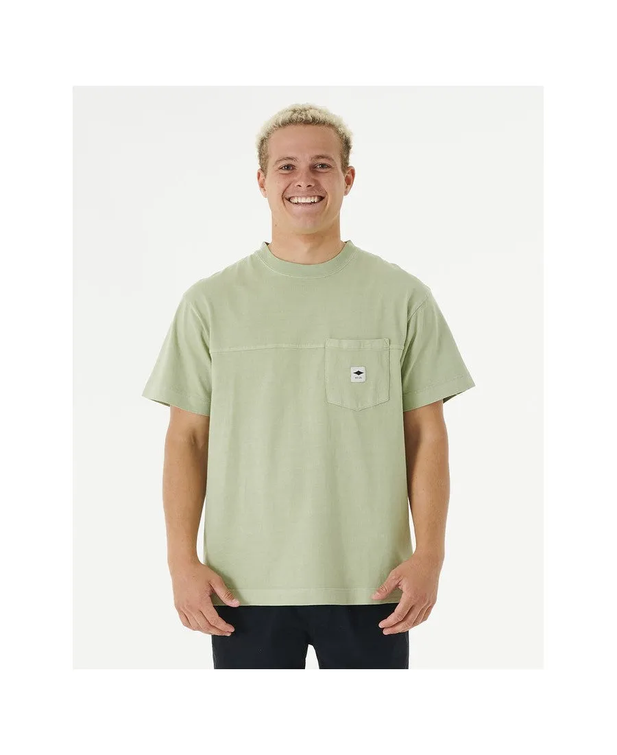 T-Shirt  RIP CURL Quality Surf Products Pkt Tee zielony
