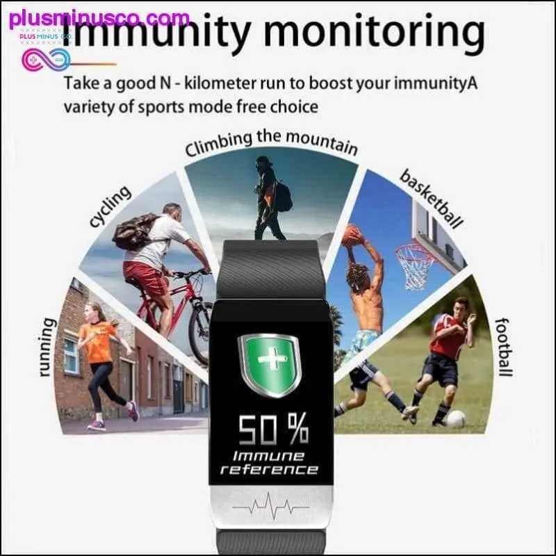 T1 Smart Watch Band With Temperature Immune Measure ECG