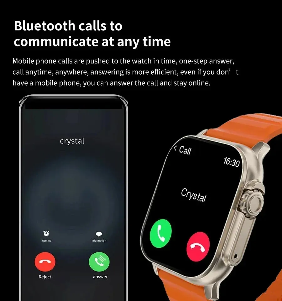 T900 Ultra Smartwatch – Bluetooth Calling, Message Alerts Heart Rate Monitor Sports Watch