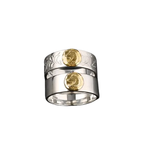 Tady King Wolf Head Ring