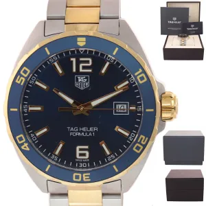 Tag Heuer Formula 1 WAZ1120 41mm Quartz Blue Steel Gold Two Tone Date Watch