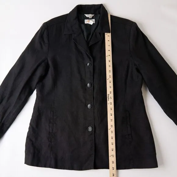 Talbots Coat Jacket Womens 14 Irish Linen Lagenlook Minamalist Travel Classic