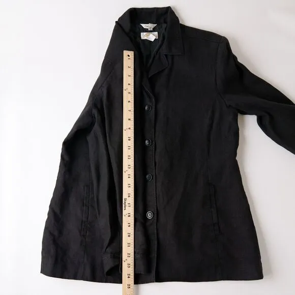 Talbots Coat Jacket Womens 14 Irish Linen Lagenlook Minamalist Travel Classic