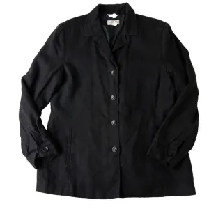 Talbots Coat Jacket Womens 14 Irish Linen Lagenlook Minamalist Travel Classic