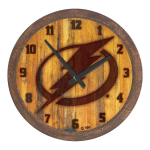 Tampa Bay Lightning: Branded "Faux" Barrel Top Wall Clock