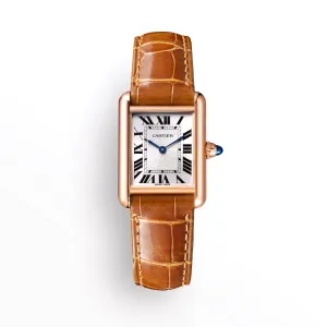 Tank Louis Cartier Watch with Silvered Beaded Dial