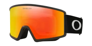 Target Line M Snow Goggles - Matte Black w/ Fire Iridium & Persimmon Lenses