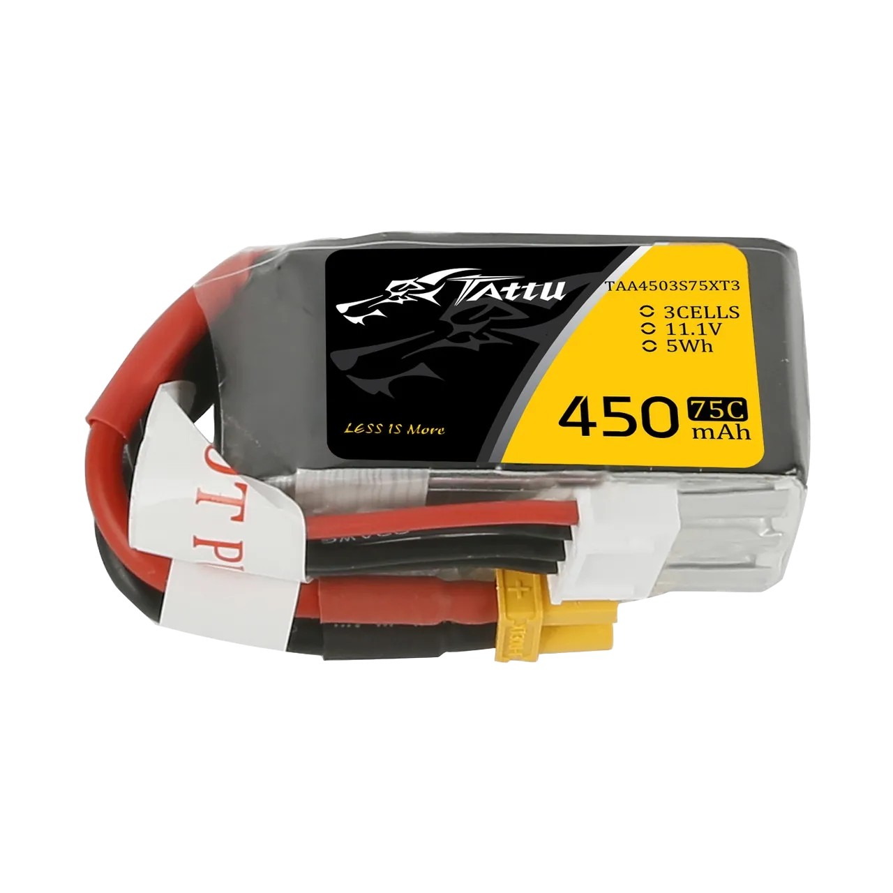 Tattu 11.1V 75C 3S 450mAh Lipo Battery Pack with XT30 Plug