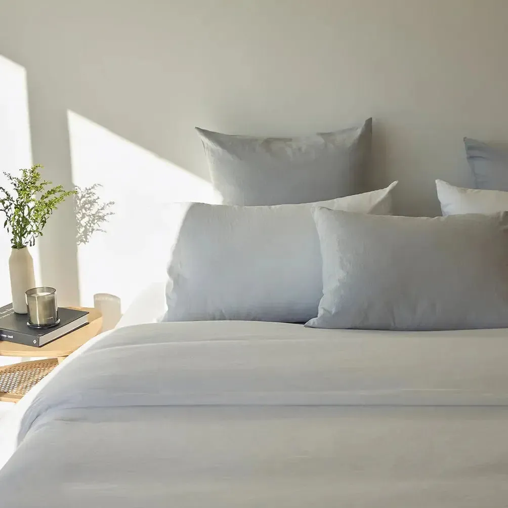 Tavira Washed Cotton Duvet Cover - Grey