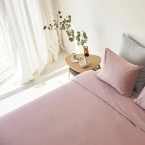 Tavira Washed Cotton Duvet Cover - Pink