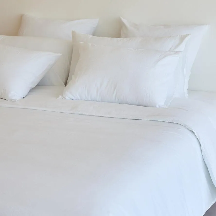Tavira Washed Cotton Duvet Cover - White