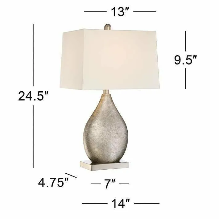 Teardrop Metal Lamps Set of 2 with Dimmers