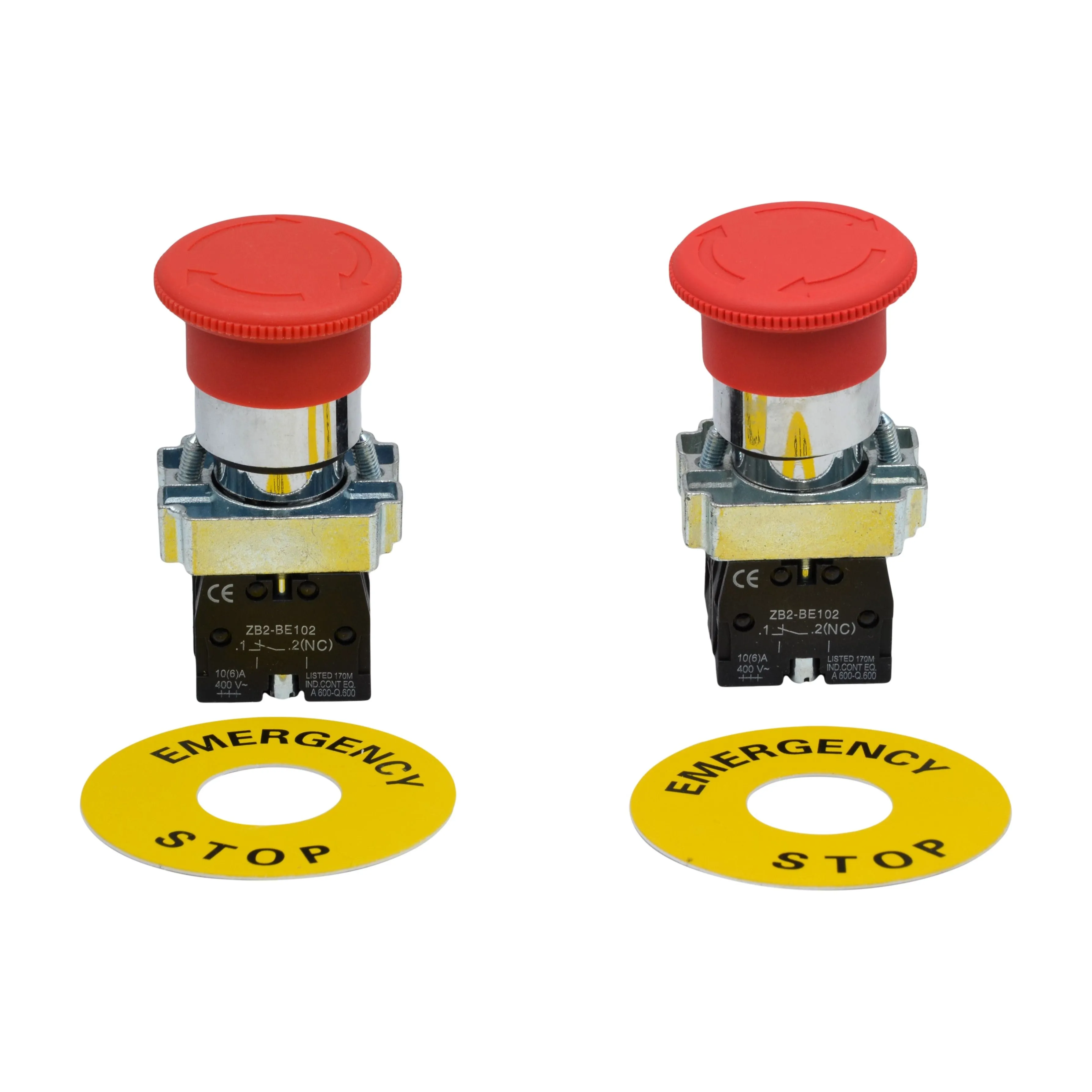 Telemechanique E-StopXB2 without casing set of 2,  Switch Electrical 12V 24V  XB2-BS545