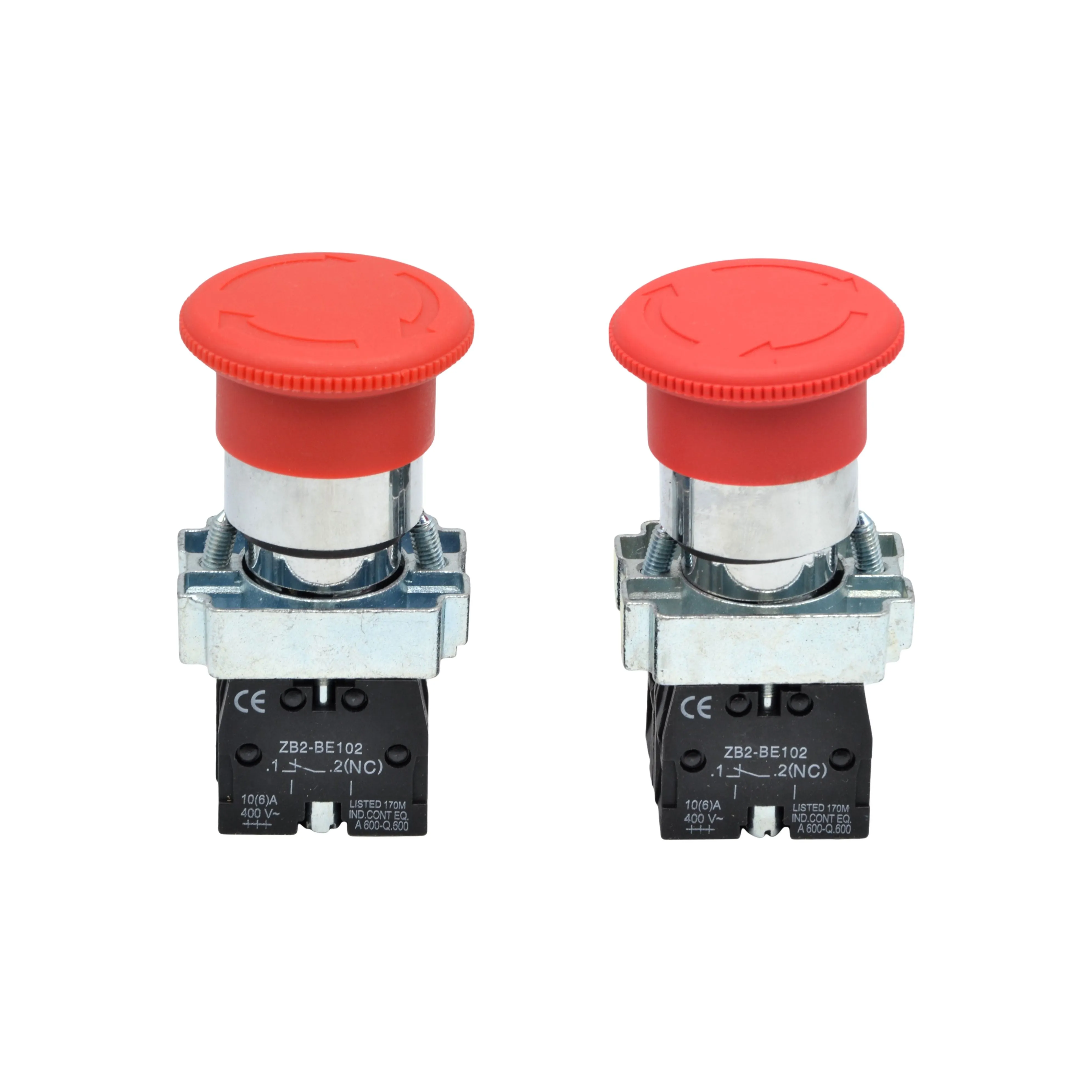 Telemechanique E-StopXB2 without casing set of 2,  Switch Electrical 12V 24V  XB2-BS545