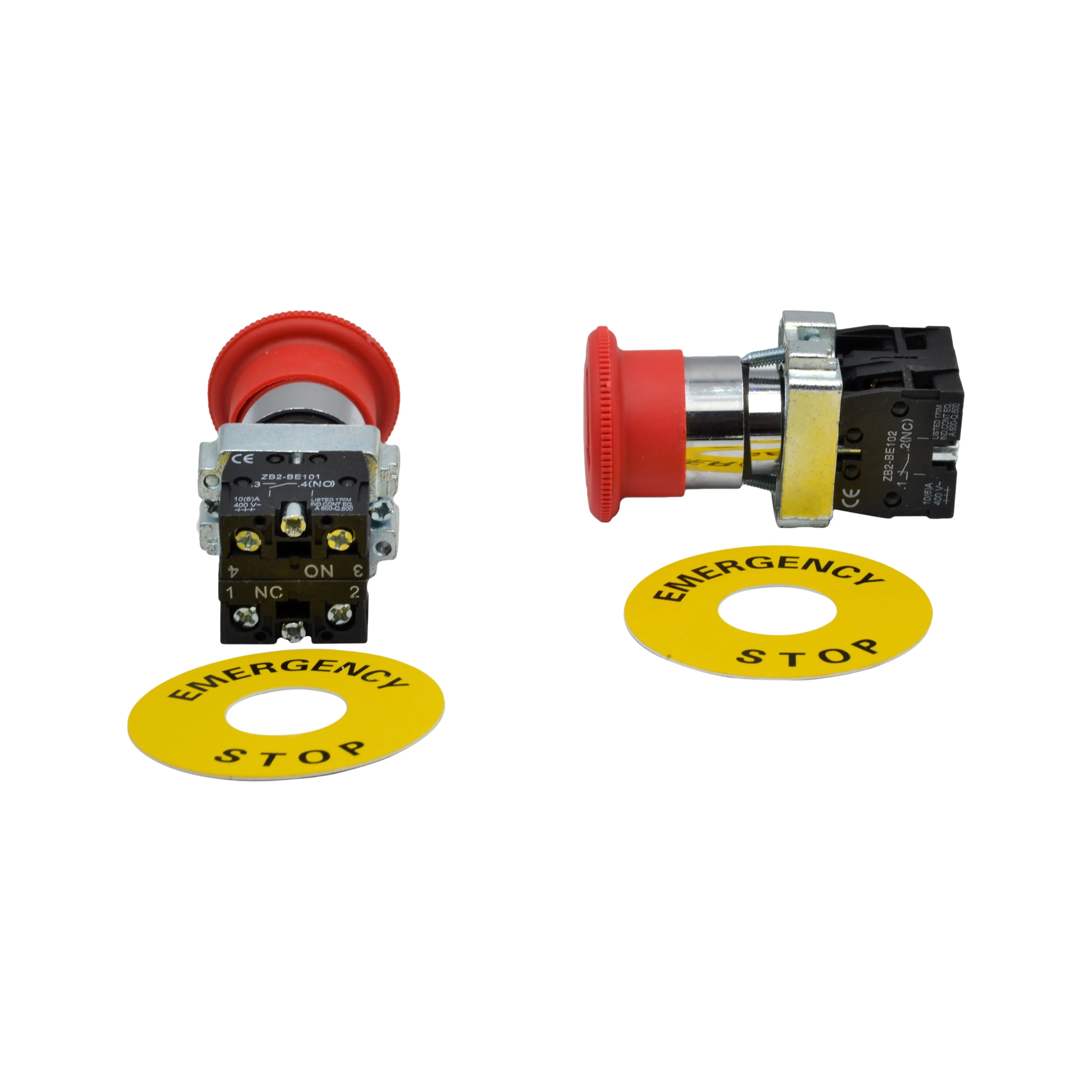 Telemechanique E-StopXB2 without casing set of 2,  Switch Electrical 12V 24V  XB2-BS545