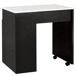 Tempo NM904 Single Compact Manicure Table with White Quartz Top / Available in Black or Gray by Whale Spa