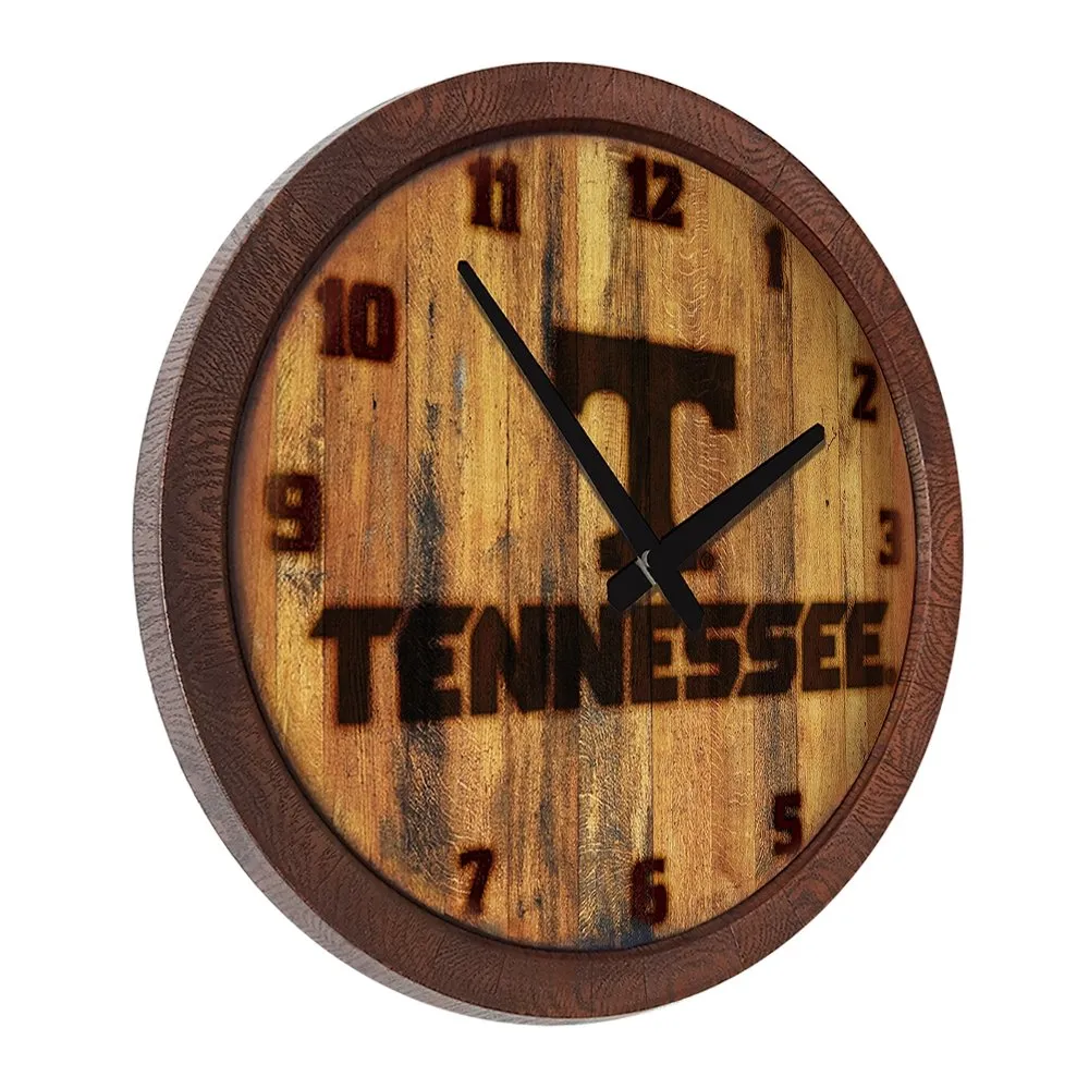 Tennessee Volunteers: Branded "Faux" Barrel Top Wall Clock