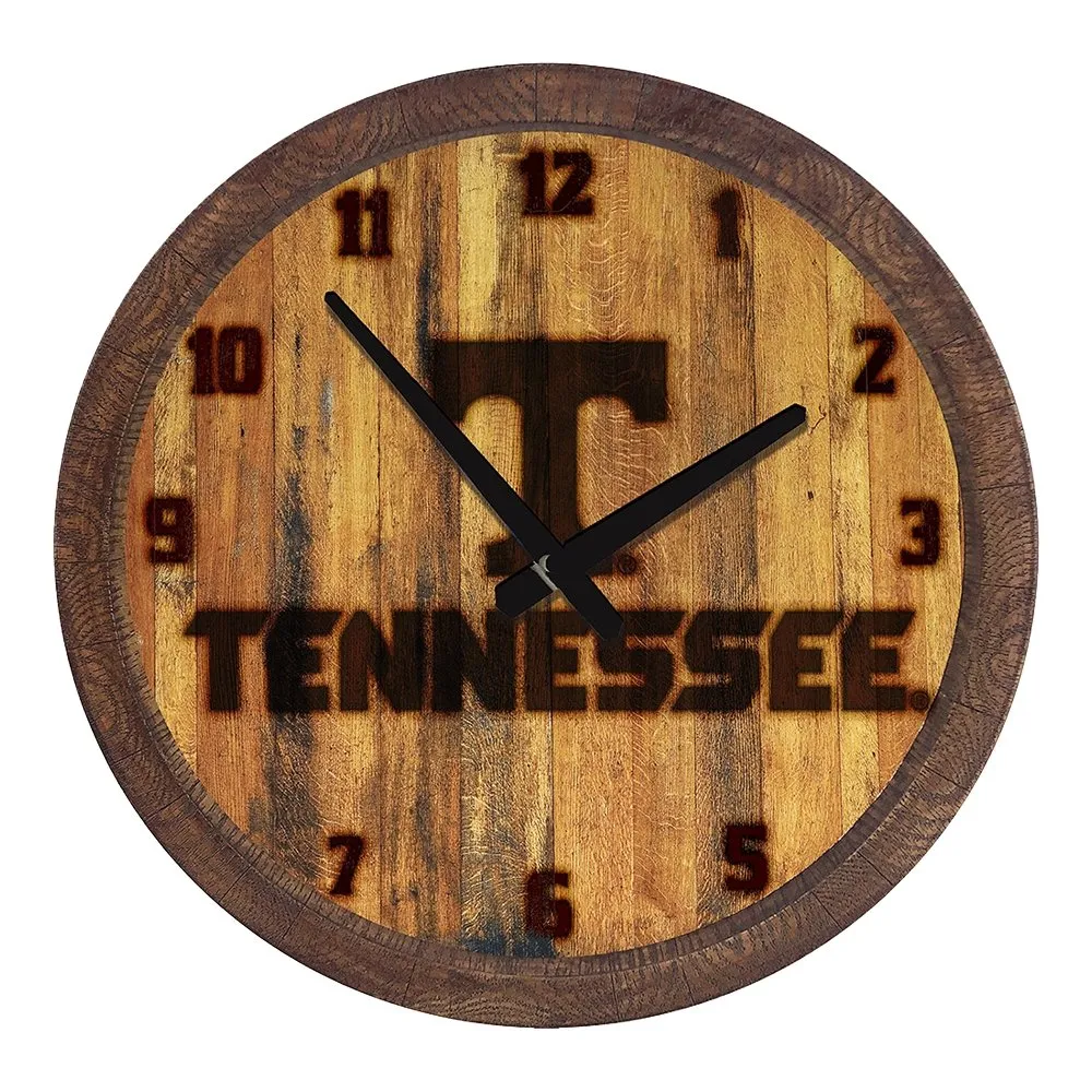 Tennessee Volunteers: Branded "Faux" Barrel Top Wall Clock