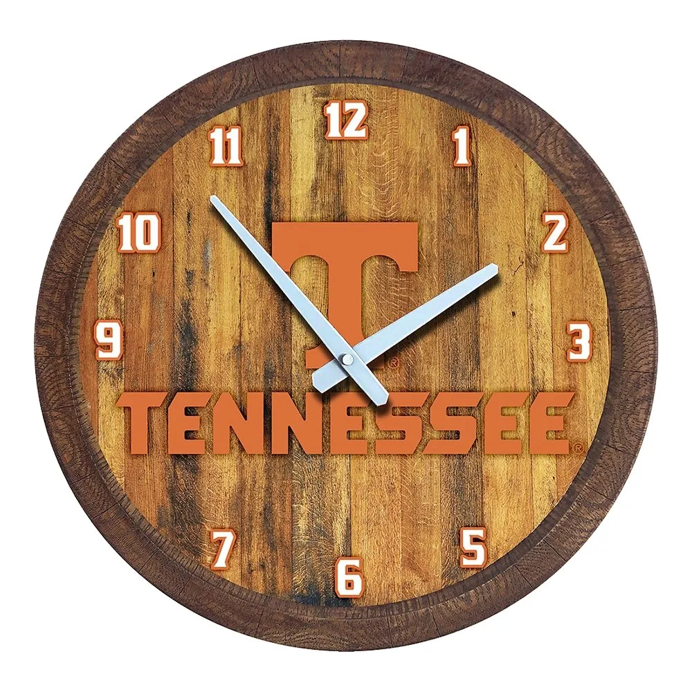 Tennessee Volunteers: "Faux" Barrel Top Wall Clock