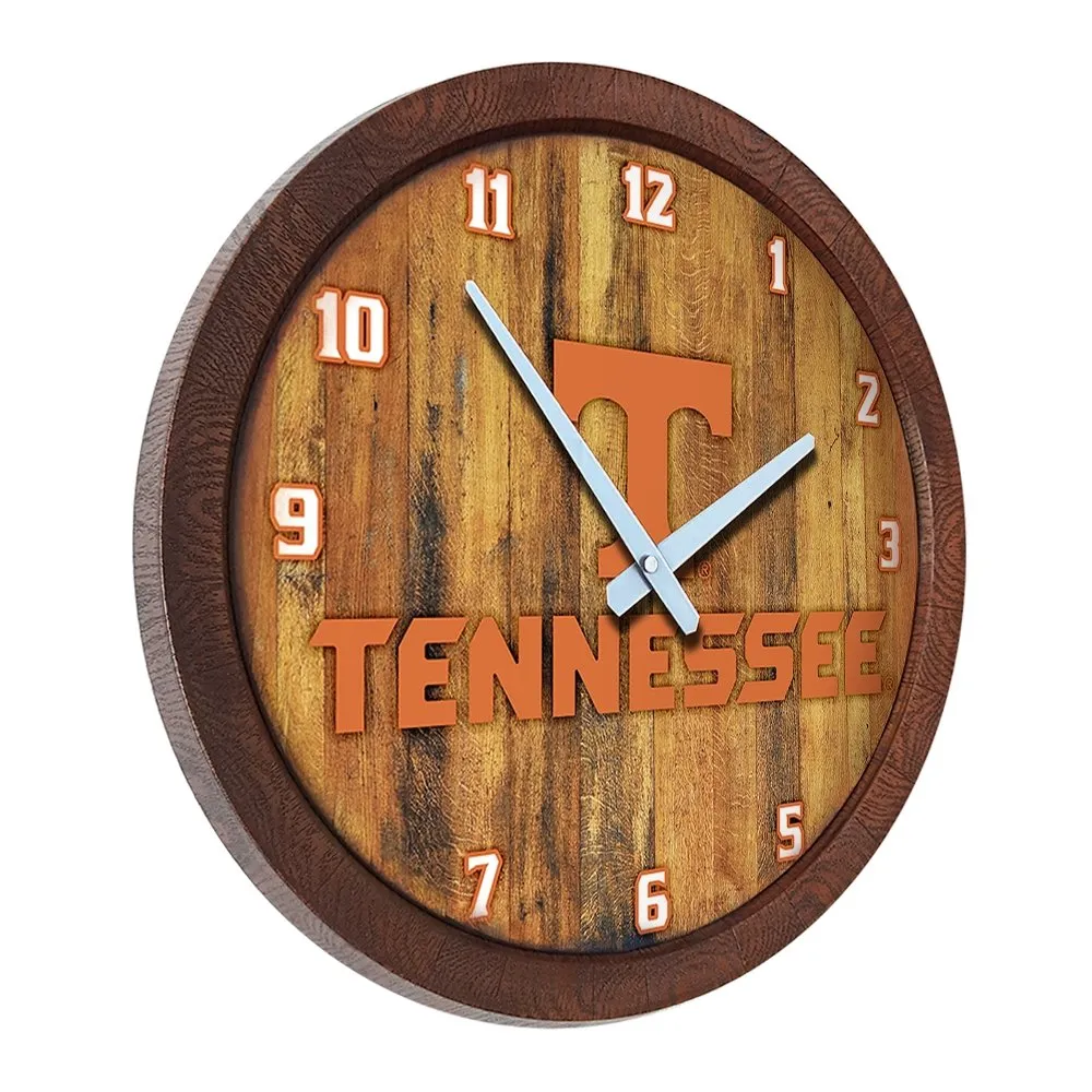 Tennessee Volunteers: "Faux" Barrel Top Wall Clock