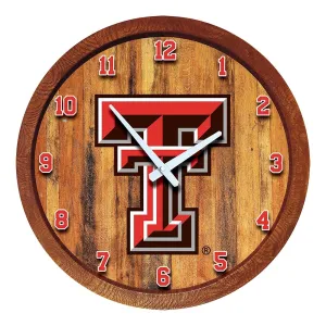 Texas Tech Red Raiders: "Faux" Barrel Top Wall Clock