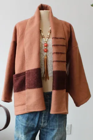 The Highlands Foundry Rose Hudson Bay Blanket Coat THF137