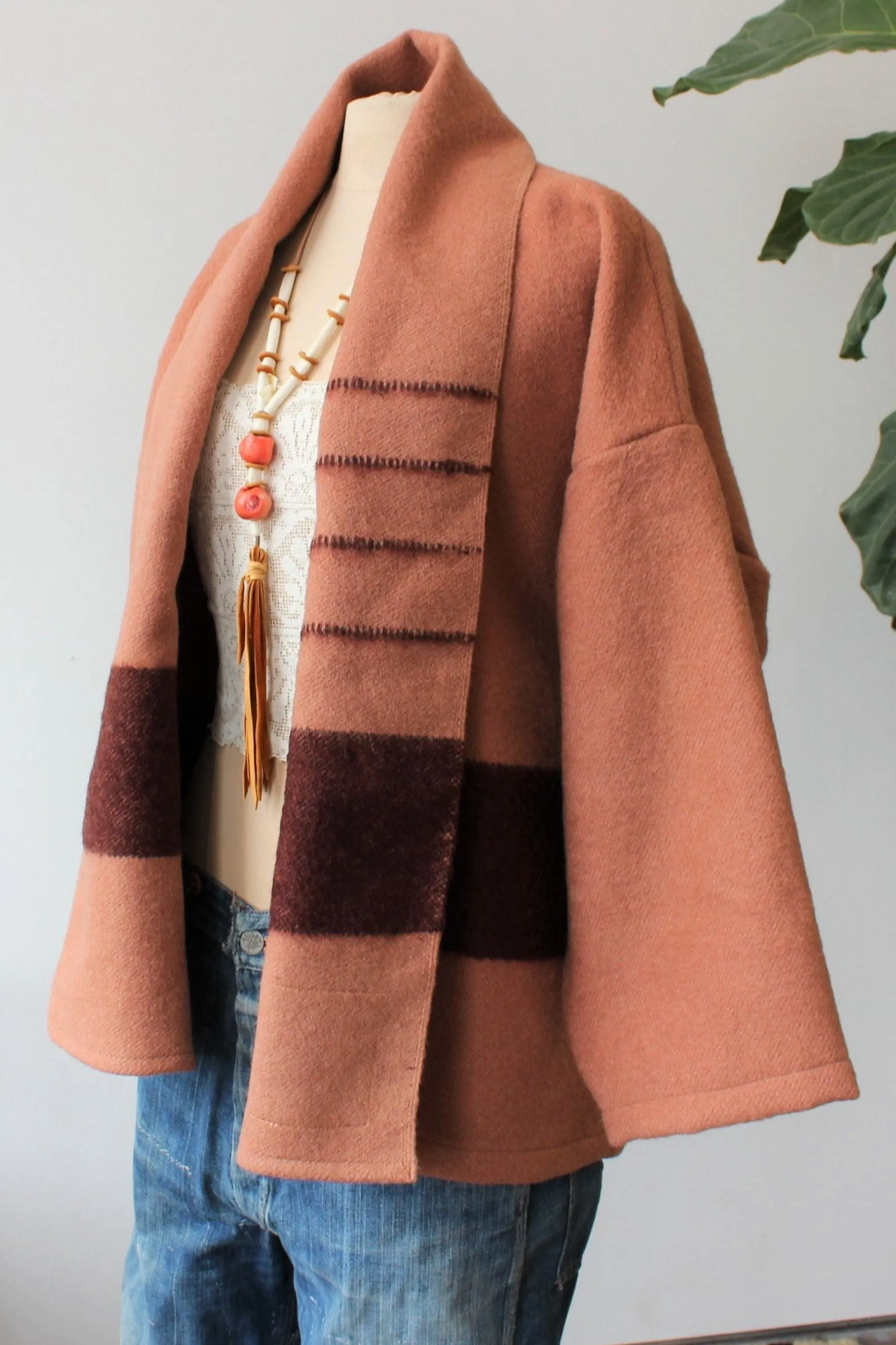 The Highlands Foundry Rose Hudson Bay Blanket Coat THF137