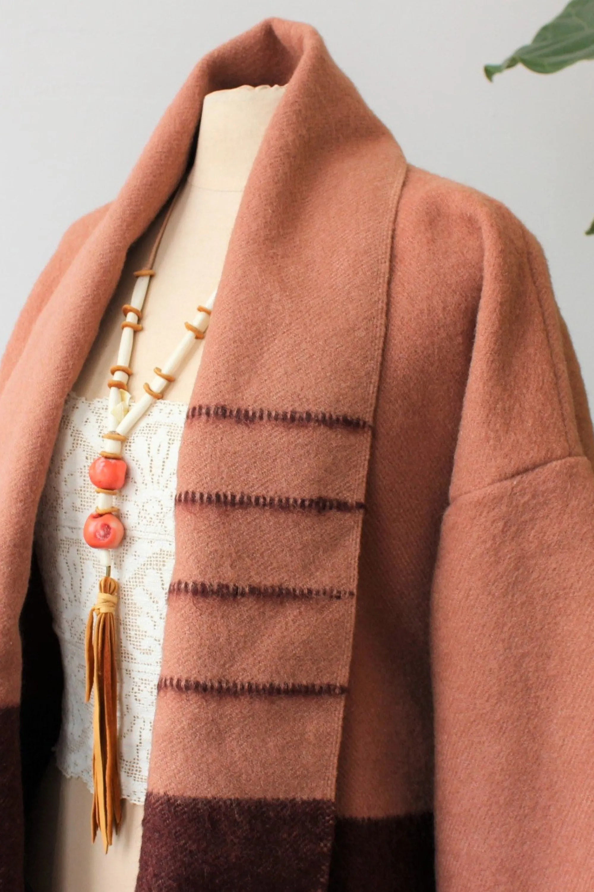 The Highlands Foundry Rose Hudson Bay Blanket Coat THF137
