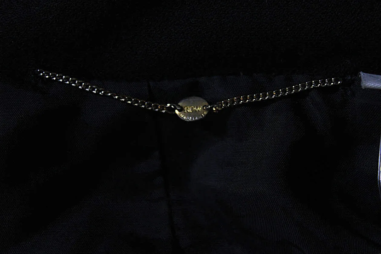 The Row NY. Black 3/4 Sleeve Collared Button Down 2 Pocket Lined  Blazer S