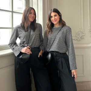 THE ULTIMATE STRIPE TOP - GREY / BLACK