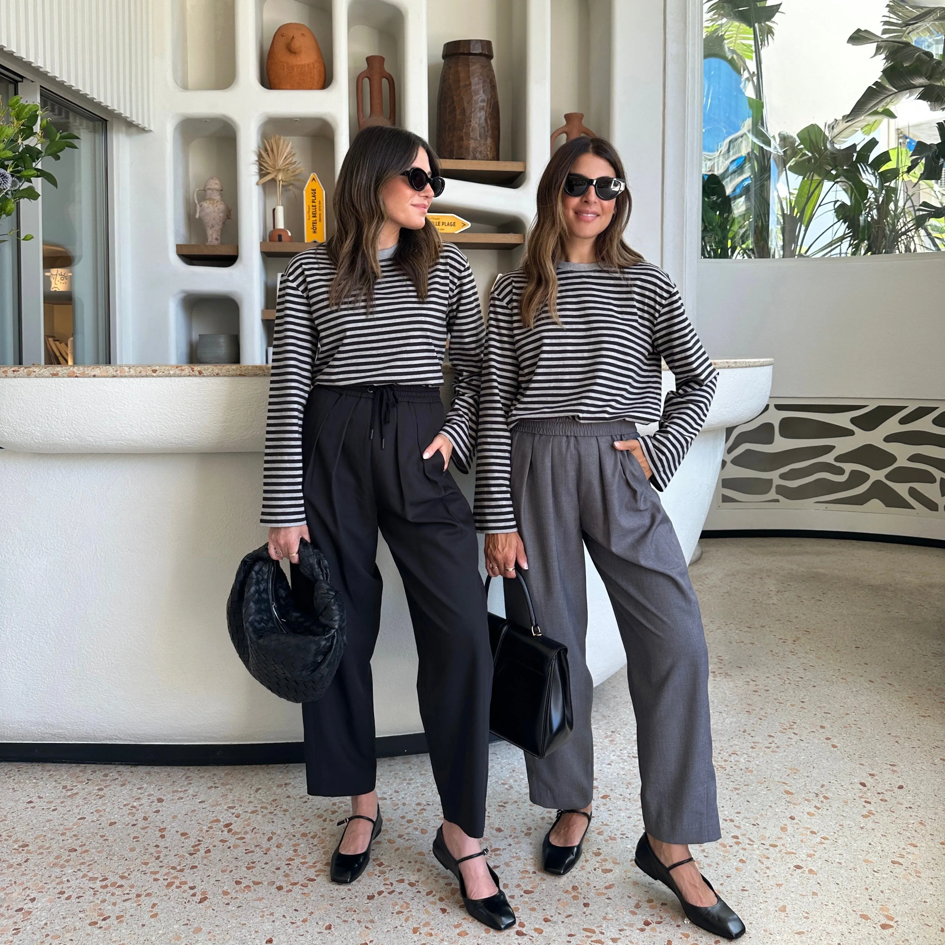 THE ULTIMATE STRIPE TOP - GREY / BLACK