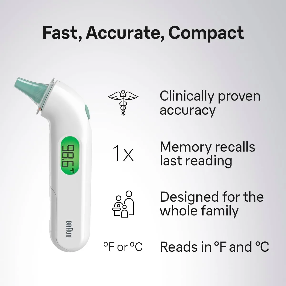 Thermoscan 4 Digital Ear Thermometer, Professional Accuracy with Color Coded and Audio Fever Guidance for Babies, Toddlers, Kids and Adults, FSA and HSA Eligible