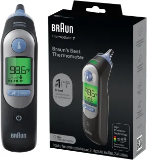 Thermoscan 7 Digital Ear Thermometer, Age-Adjusted Fever Guidance, Baby and Infant Friendly, No. 1 Brand Recommended by Pediatricians, FSA and HSA Eligible