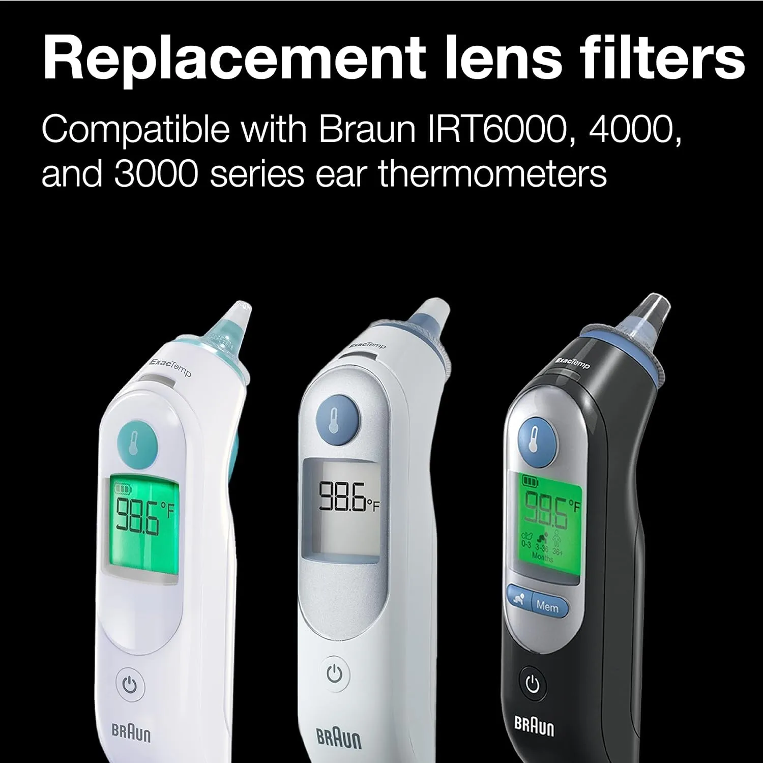 Thermoscan Lens Filters for Ear Thermometer, Disposable Covers, Clear, 40 Count, FSA and HSA Eligible