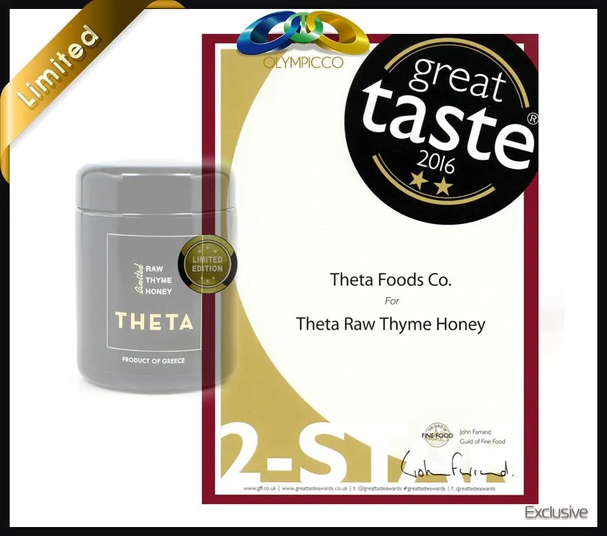 Theta - Premium RAW Greek Thyme Honey - Limited Production (11.6 oz)
